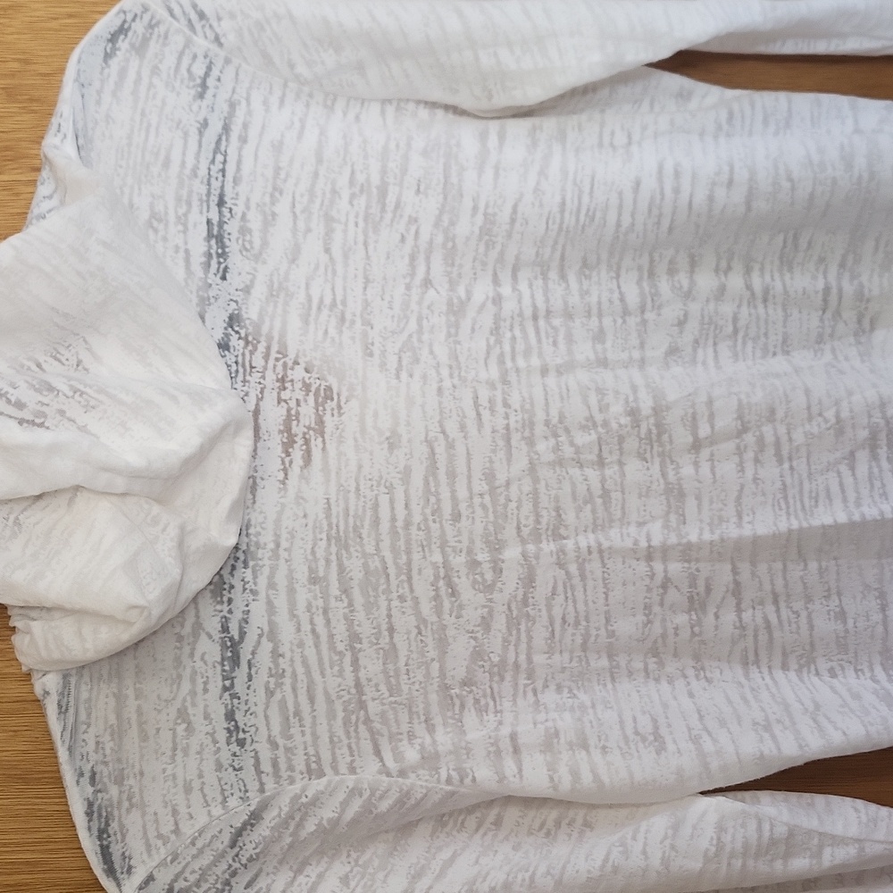 Champion White Hooded Long Sleeve Top Sheer Cover Up Top. Medium - Picture 5 of 15